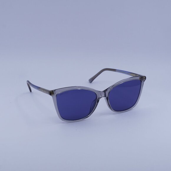 Jimmy Choo Accessories - Jimmy Choo BA/G/S 0KB7 Sunglasses Transparent Grey Cat Eye Frame, Blue Lenses